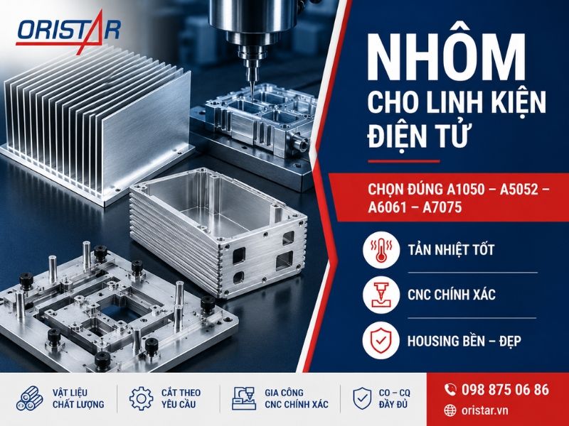 Nhôm Cho Linh Kiện Điện Tử: Cách Chọn Đúng Mác Nhôm Cho Tản Nhiệt, CNC Và Housing
