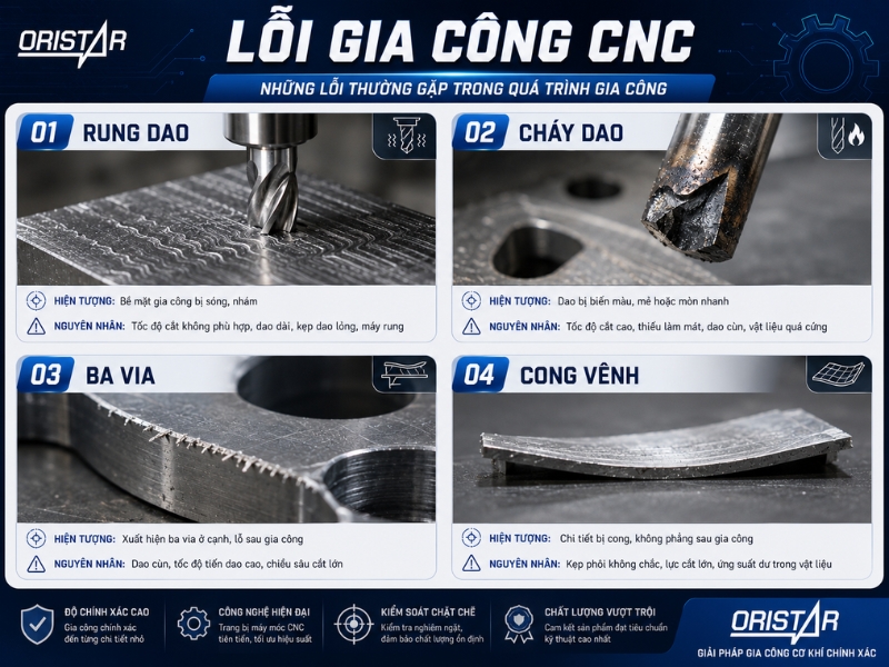 Những Lỗi Thường Gặp Khi Gia C&ocirc;ng CNC