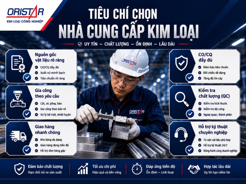Tiêu Chí Chọn Nhà Cung Cấp Kim Loại Uy Tín Tại HN